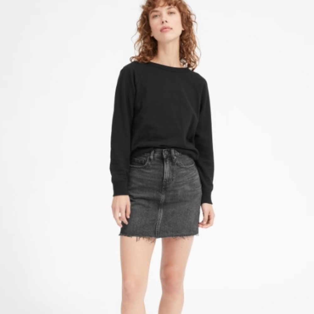 Everlane black The‎ denim skirt